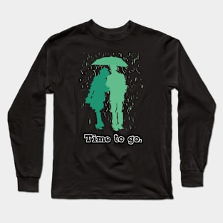 Time to go | Couple in the rain Long Sleeve T-Shirt